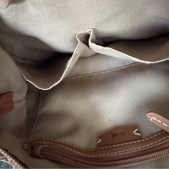 THE SAK Ashland Leather Crossbody Bag Brown Tasseled Zippers Adjustable Strap - Picture 6 of 15